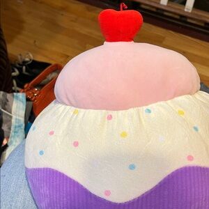 Plush Cupcake Stuffed Toy - Pink, Cream, Purple